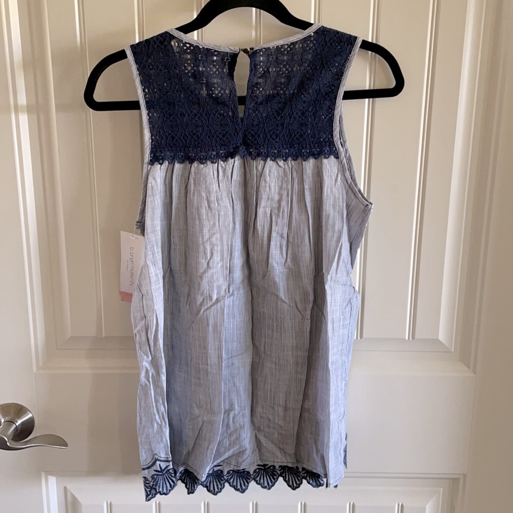 Liz Lange maternity crochet top tank NWT XS - Picture 2 of 7